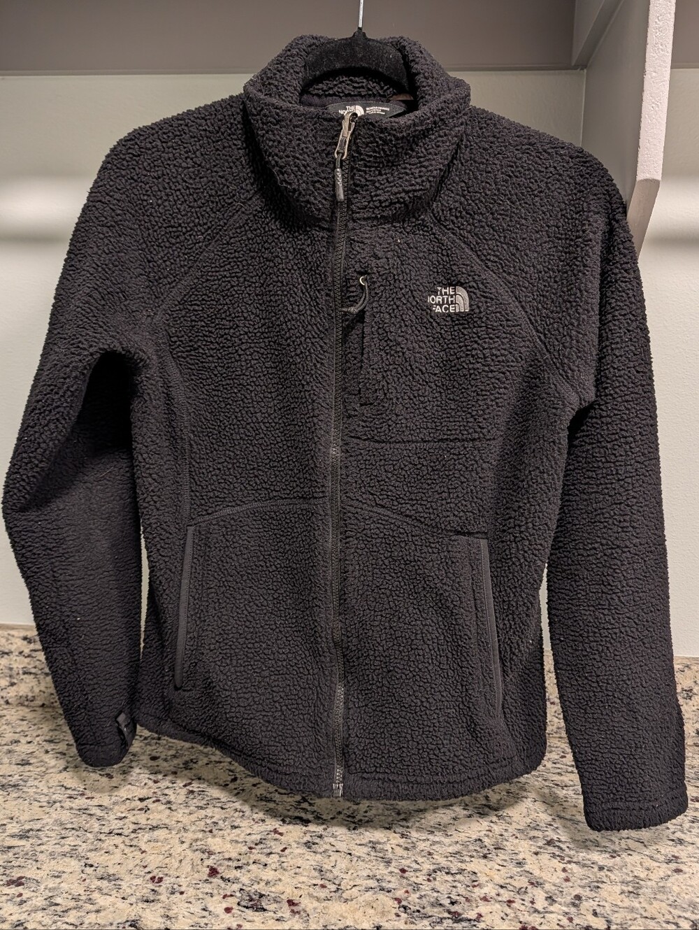 The North Face Black Sherpa Fleece Full Zip Jacket Women's Fair Condition